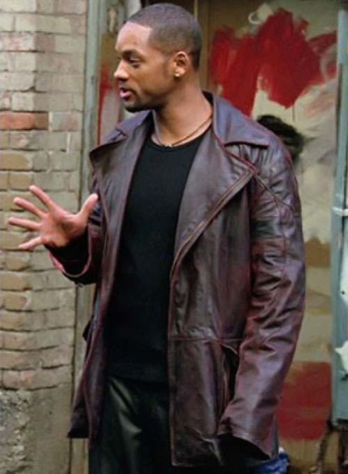 (image for) Will Smith I Robot Leather Trench Coat - Click Image to Close