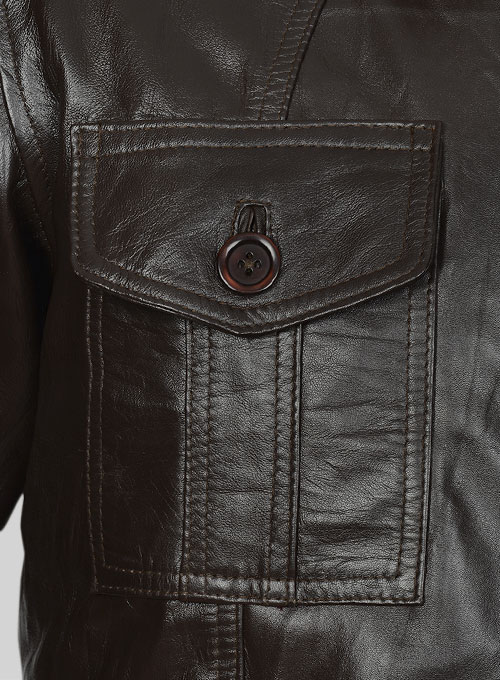 (image for) Wrinkled Brown Leather Jacket #122