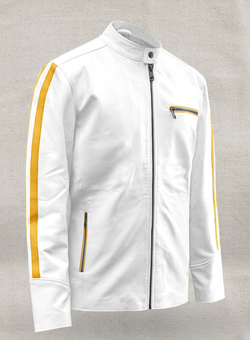 (image for) Yellow Stripe Leather Jacket # 100