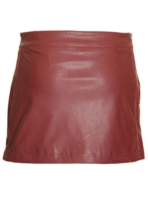 (image for) Zipper Leather Mini Skirt - Click Image to Close