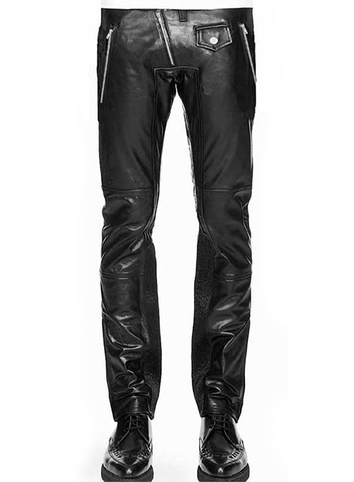 (image for) Normandie Leather Biker Jeans - Click Image to Close