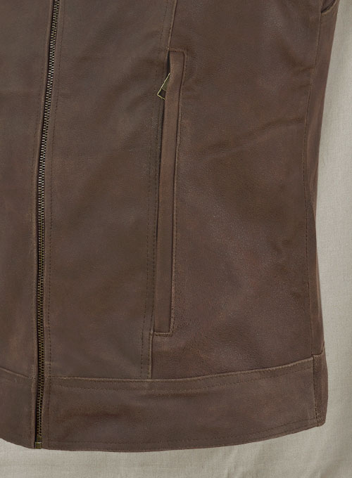 (image for) Vintage Brown Grain X Men Days of Future Past Leather Jacket