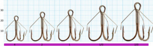 Крючок тройной-незацепляйка SIWEIDA WEEDLESS TREBLE №2/0 BLN (5шт) 3207192