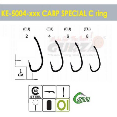 Крючки Gurza-CARP SPECIAL C (Camou) № 2 (5шт/уп)												