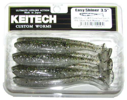 Приманка силиконовая Keitech Easy Shiner 3.5" #416 Silver Flash Minnow											