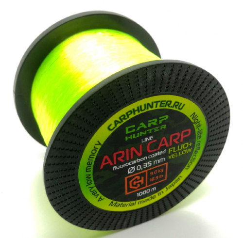 Леска CarpHunter Arin Carp 0,35мм 9,0кг 18,9lb 1000м Fluo Yellow	