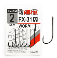 Крючки FANATIK FX-31 WORM №2 (6)	