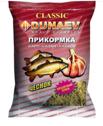 Прикормка "DUNAEV КЛАССИКА" 0,9кг. Карп Чеснок(р)