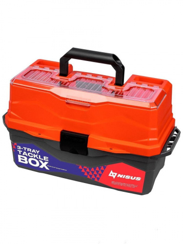 Ящик для снастей Tackle Box трехполочный NISUS красный											