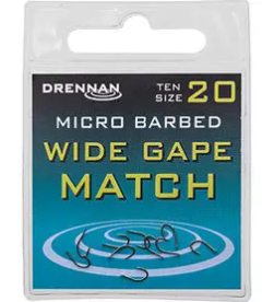 Поводки с крючком DRENNAN WIDE GAPE MICRO BARBED / #16 на леске 0,14мм длина 35см (8 шт. в уп.)				