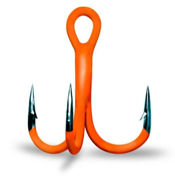 Крючки Gurza-Round treble hook ST-36 UV ORANG №.6 BC (25шт/уп)