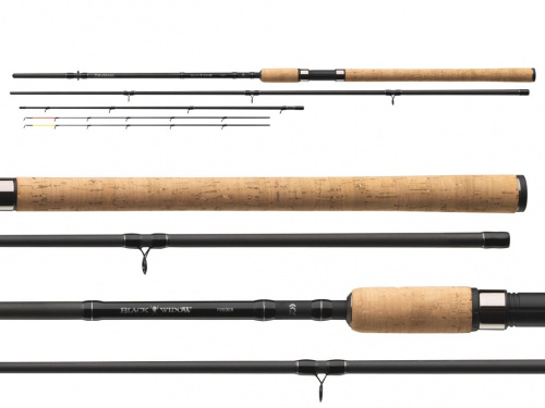 Удилище фидер. DAIWA "Black Widow Feeder" 3,90м (до 150г)											