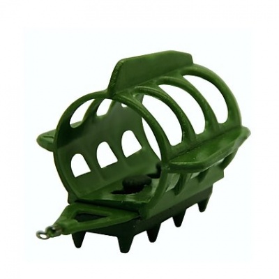 Груз-кормушка фидерная пластиковая X-FEEDER PL GREEN WING SPORT  40г. (20мл.,цвет серый хаки)