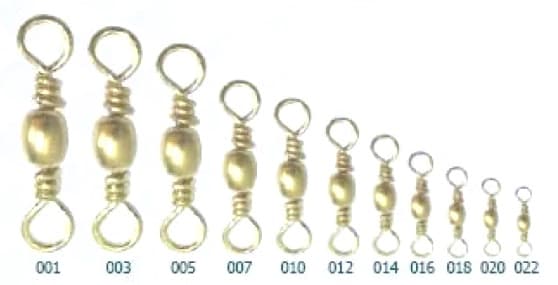 Вертлюги Lucky John BARREL Brass 007 7шт.