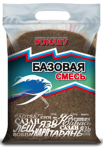Прикормка "DUNAEV Базовая смесь" 2,5 кгЧерная(р)