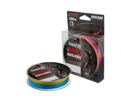 Плетёный шнур AKKOI MASK ARCANE x4 200m multicolor 0.28mm	