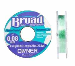 Леска OWNER /BROAD  25m./ 0.12mm.																			