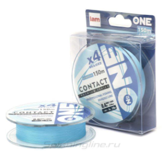 Плетеная леска №ONE CONTACT Х4-150 (blue)  0.3PE