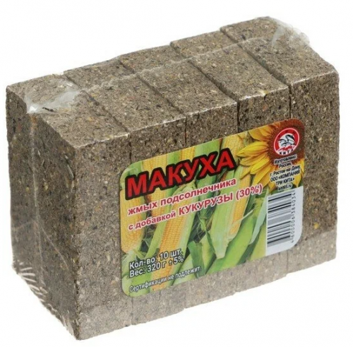 Макуха подсолнечник с добавкой кукурузы 320г. (10шт.) 001346