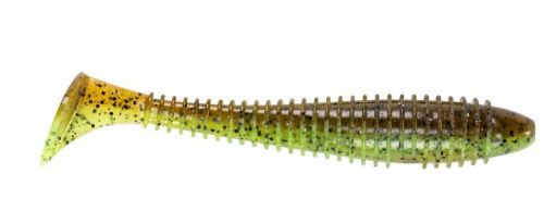Приманка силиконовая Keitech Swing Impact FAT 4.3" #401 Green Pumpkin / Chartreuse	