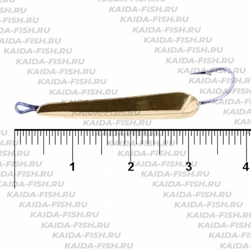 Блесна РВС с 1 крючком Камышевка латунь 2,3 гр (34В/13)