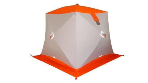 Зимняя палатка Призма 1-сл. Композит 185*185 цвет: бело-оранжевый