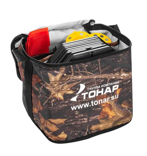 Набор жерлиц на подставке оснащенная ЖЗО-03 (d-210мм.катушка d-85мм) (10шт) ТОНАР	