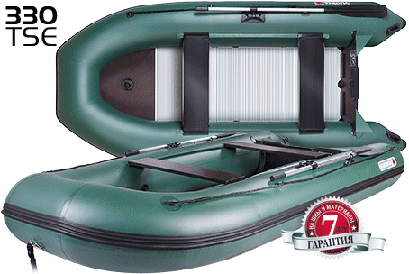 Лодка надувная YUKONA 330 TSЕ (F пайол) combi (серый/темно-серый) - U									