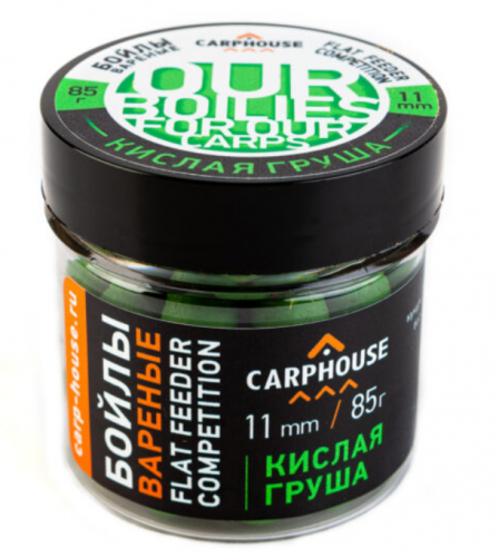 CARPHOUSE Насадочные Бойлы 11 мм. "Кислая груша" 0,085 кг.			