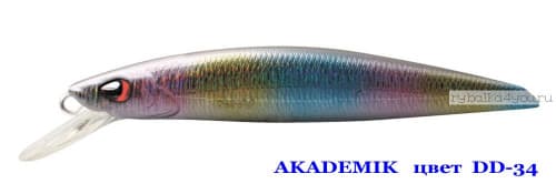 Воблер AKADEMIK   SSV-AK   DD - 34       SP/0,7-1,1 m/4,9g/74 mm							
