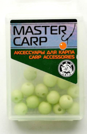 Бусина (коробочка) d.7 СВЕТЯЩАЯСЯ (силикон) (уп/15шт)					