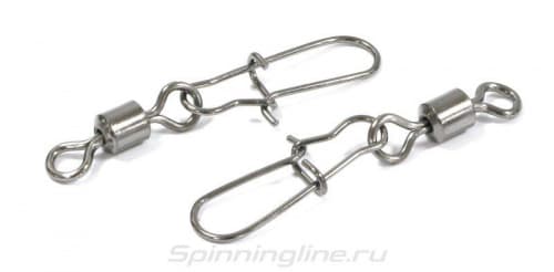 вертлюг с карабином "Catcher" ROLLING SWIVEL w FASTLOCK SNAP (# 12,  10шт в пачке)