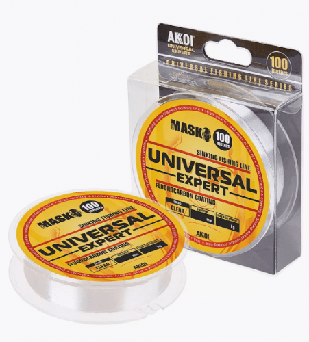 Леска AKKOI MASK UNIVERSAL EXPERT 100m clear (прозрачная) 0.25mm (6.4kg)							