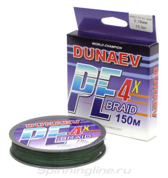 Шнур DUNAEV BRAID PE X4  150м 0,14мм