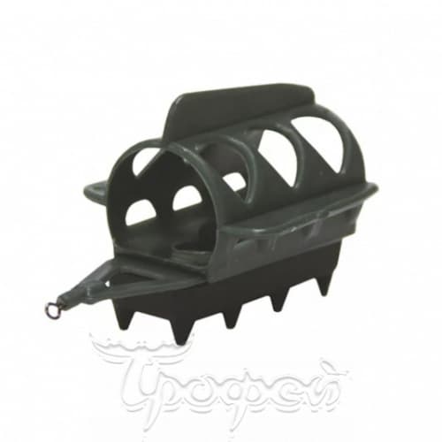Груз-кормушка фидерная пластиковая X-FEEDER PL GREEN  CLASSIC MIDDEL 70г. (35мл.,цвет серый хаки)