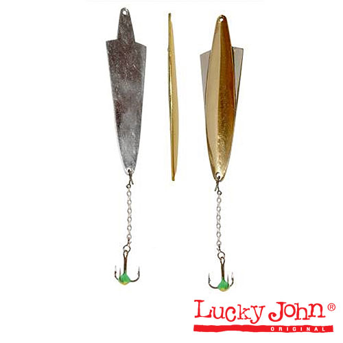 Блесна вертикал. зим. Lucky John WING с цеп. и тр. 05.5г GS блистер							