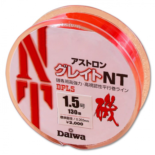 Монолеска DAIWA Astron Great NT R 1.85-150 / 0,228 мм - 150 м - красная																				