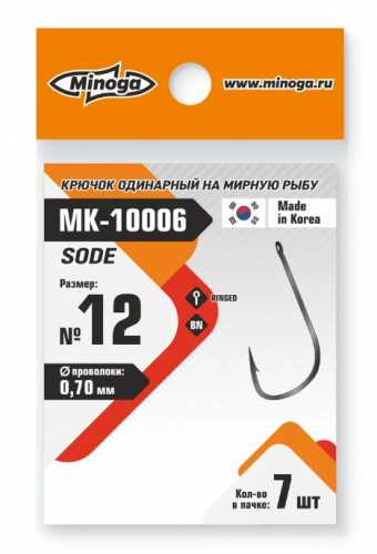 Крючок Minoga MK-10006 SODE №12 (7 шт)							