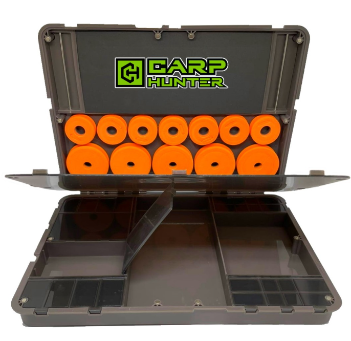 Коробка фидерная на магнитах CarpHunter Feeder Box + поводочница и Eva Rig Spools (357*258*55мм) 