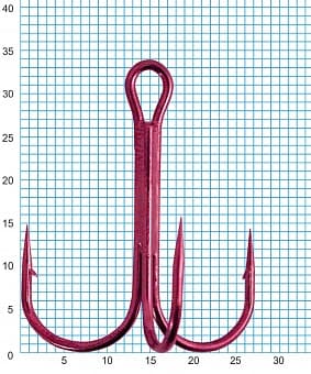 Крючок тройной SWD "SCORPION" TREBLE №1/0 RED 