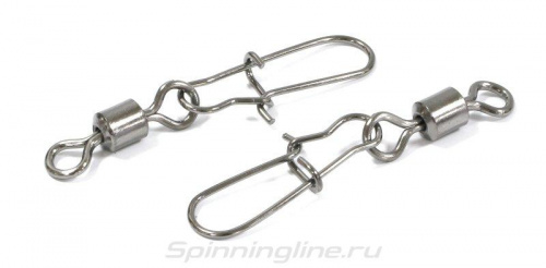 вертлюг с карабином "Catcher" ROLLING SWIVEL w FASTLOCK SNAP (# 14,  10шт в пачке)