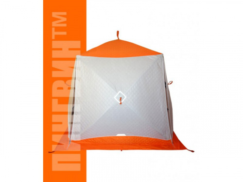Всесезонная палатка Призма Шелтерс 1-сл. цвет: бело-оранжевый