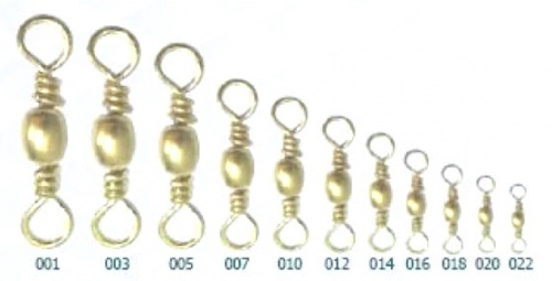 Вертлюги Lucky John BARREL Brass 016 10шт.