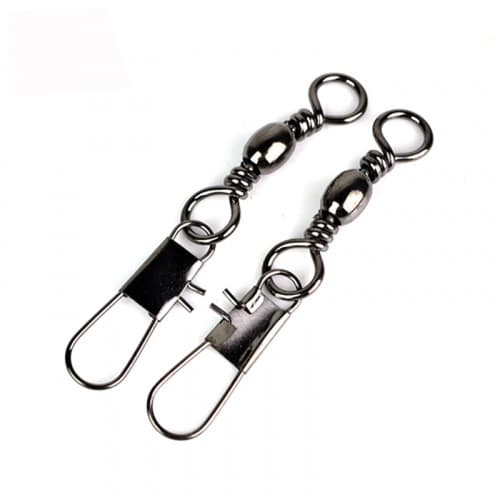 вертлюг с карабином "Catcher" BARREL SWIVEL w INTERLOCK SNAP (#  4, 10 шт в пачке)
