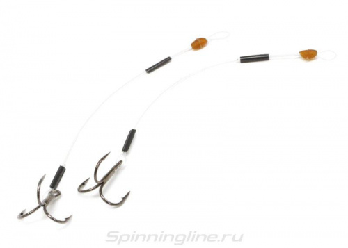 Поводок Dragon V-Lures с тройником (3 шт.) (№8 8кг/4см)																				