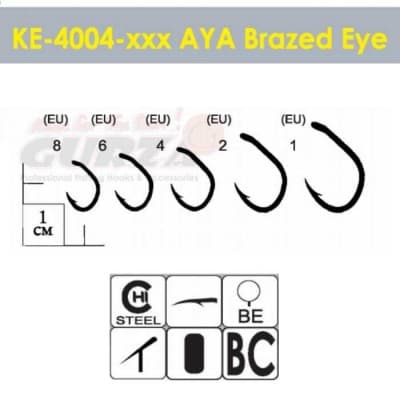 Крючки Gurza-AYA Brazed Eye  №1 BC (d 1.07mm) (5шт./упак.)