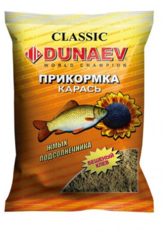 Прикормка "DUNAEV КЛАССИКА" 0,9кг. Карась Жмых Подсолнечника(р)