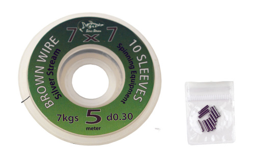 Набор с обжимными трубочками 1 Х 7  5m    8kg  (8mm/10pcs)							