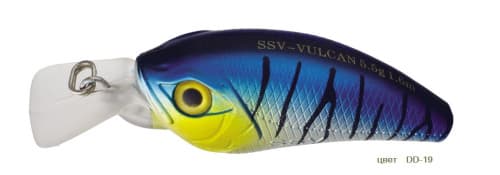 Воблер VULCAN     SSV-VU   DD - 19    FL/1.2-1.6m/5g/45mm			