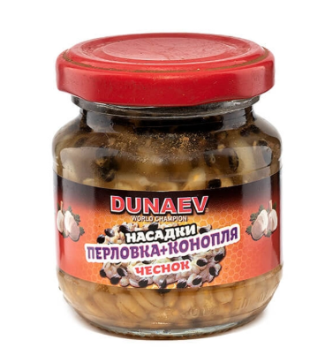 Насадка стеклобанка "Дунаев Перловка+Конопля" 100мл Чеснок